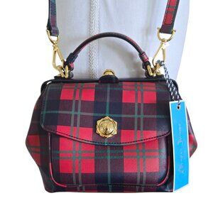 Draper James Red Plaid Top Handle Shoulder Bag NWT